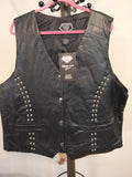 Diamond Plate Leather Riding Vest